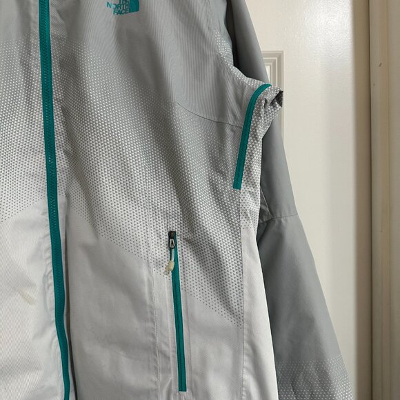 The North Face Women's Insulated Jacket XL HyVent Primaloft Teal Grey - Picture 3 of 14